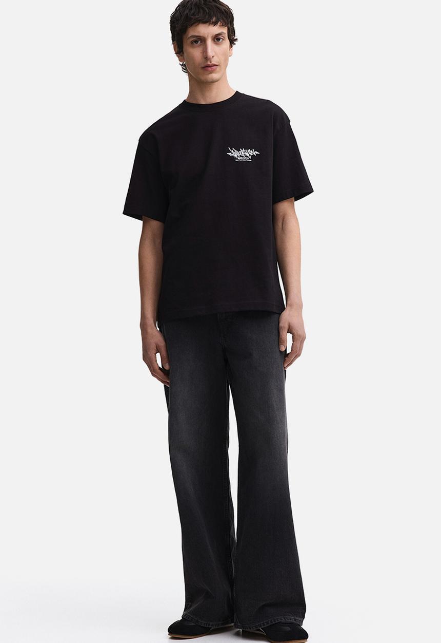 H&M - Relaxed fit printed t-shirt - black/brooklyn