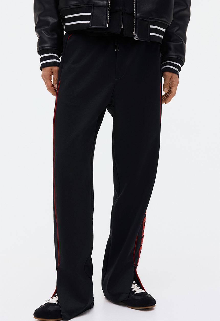 H&M - Relaxed fit joggers - black/honda