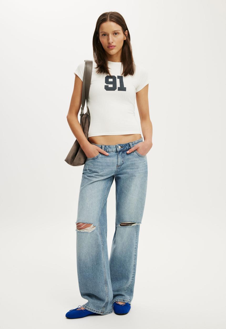 Cotton On - All Day Graphic Tee - 91 / Vintage White
