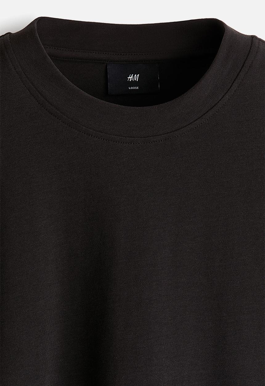 H&M - Loose fit boxy-style T-shirt - black