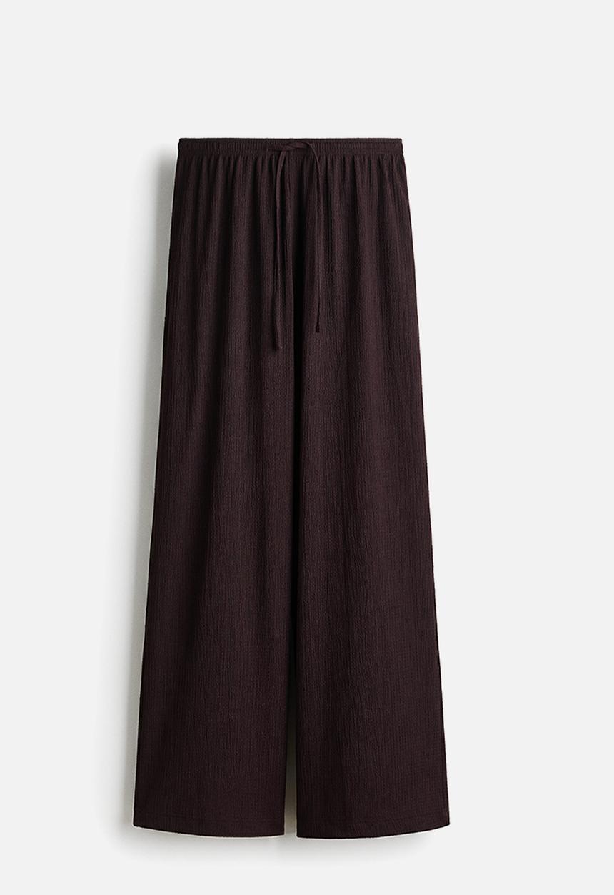 H&M - Wide pull-on trousers - dark brown