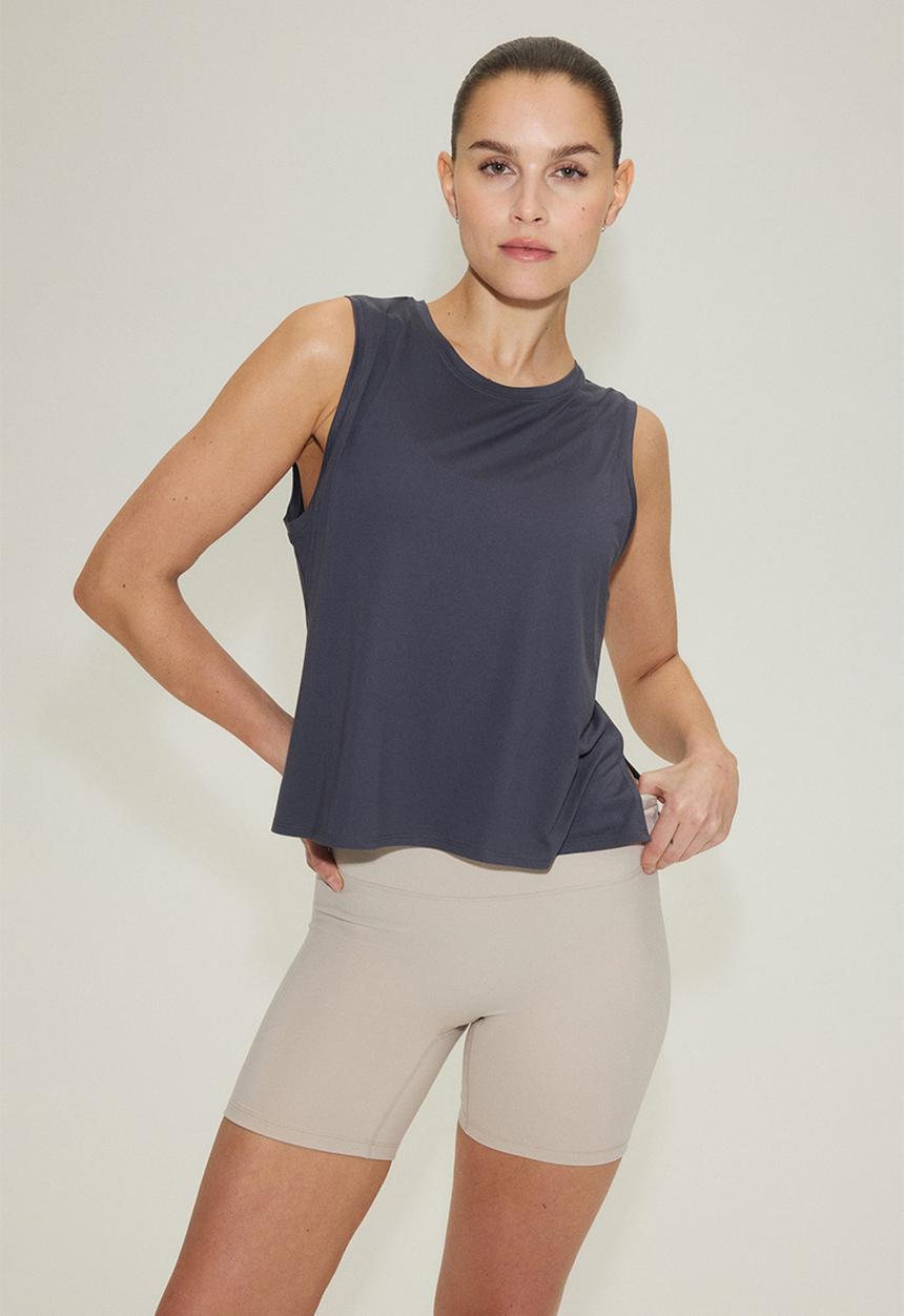 H&M - Boxy-style sports vest top with drymove? - dark clay grey