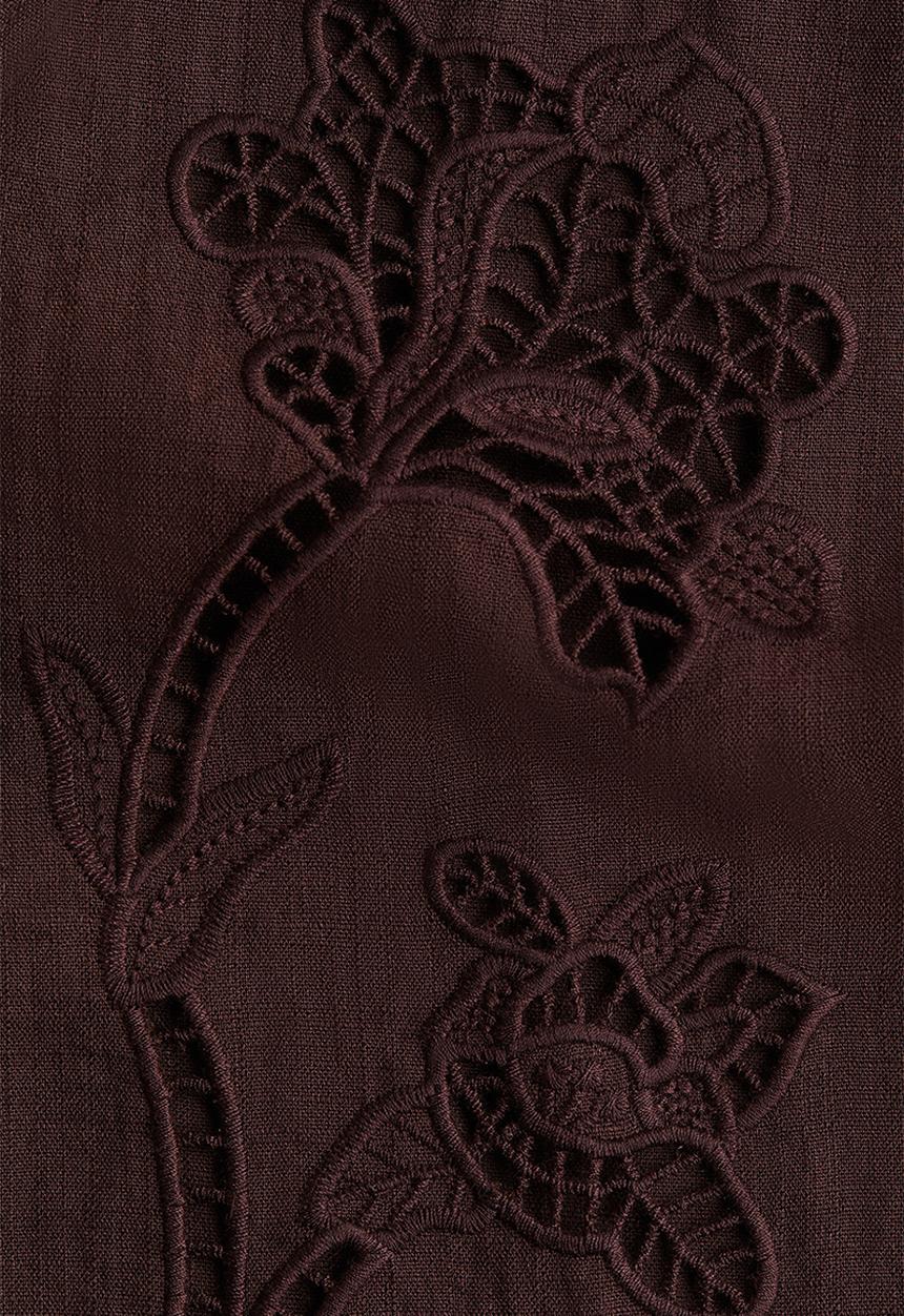 H&M - Broderie anglaise shirt - dark brown