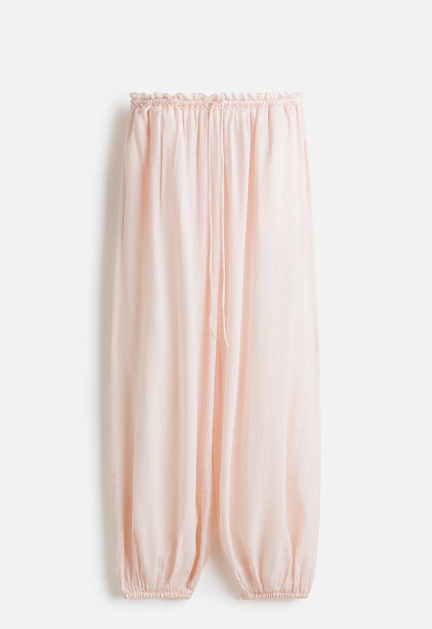 H&M - Balloon drawstring trousers - light peach pink