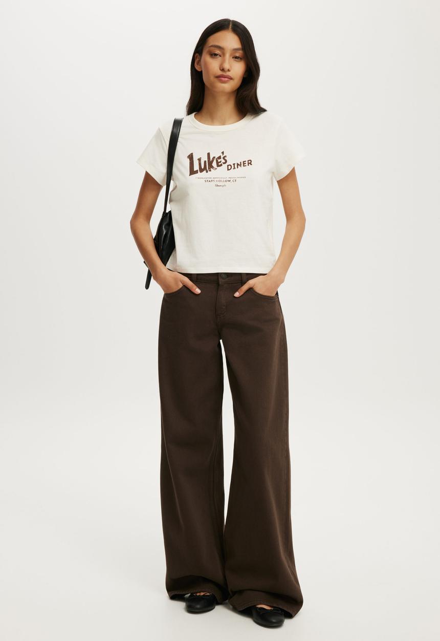 Cotton On - Lcn Original Graphic Tee - Lcn Wb Gilmore Girls Lukes Diner Gardenia
