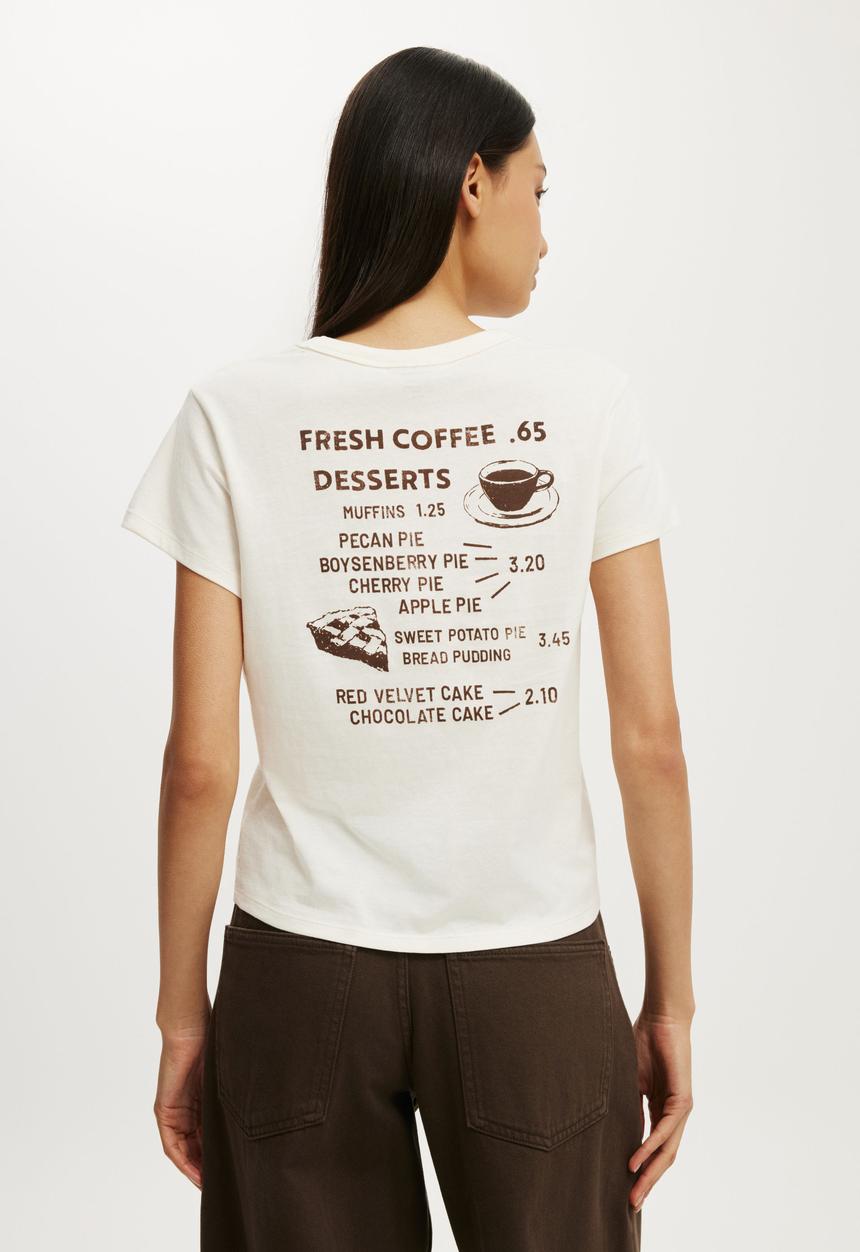 Cotton On - Lcn Original Graphic Tee - Lcn Wb Gilmore Girls Lukes Diner Gardenia