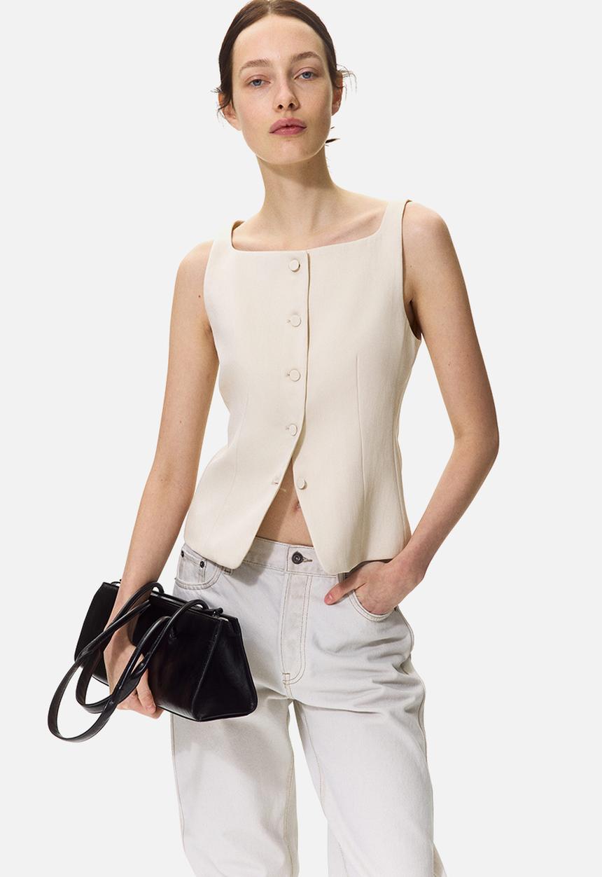 H&M - Tailored waistcoat - light beige