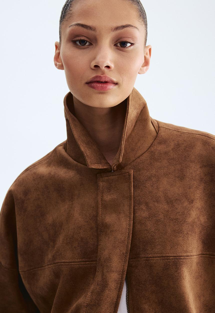 H&M - Bubble-hem jacket - brown