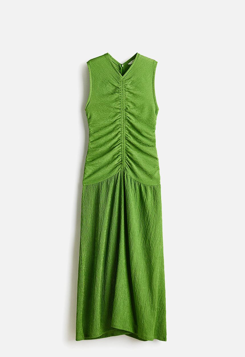 H&M - Draped jersey dress - green