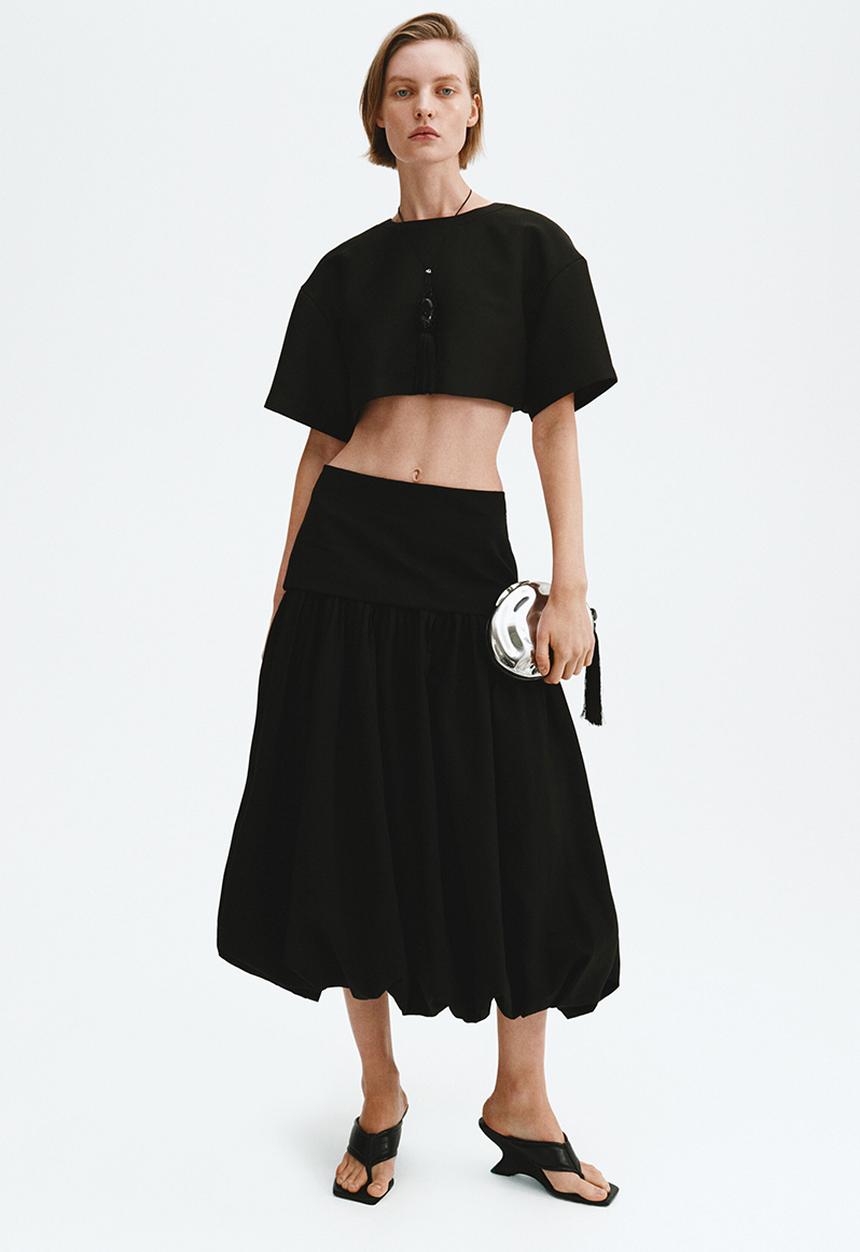 H&M - Cropped top - black
