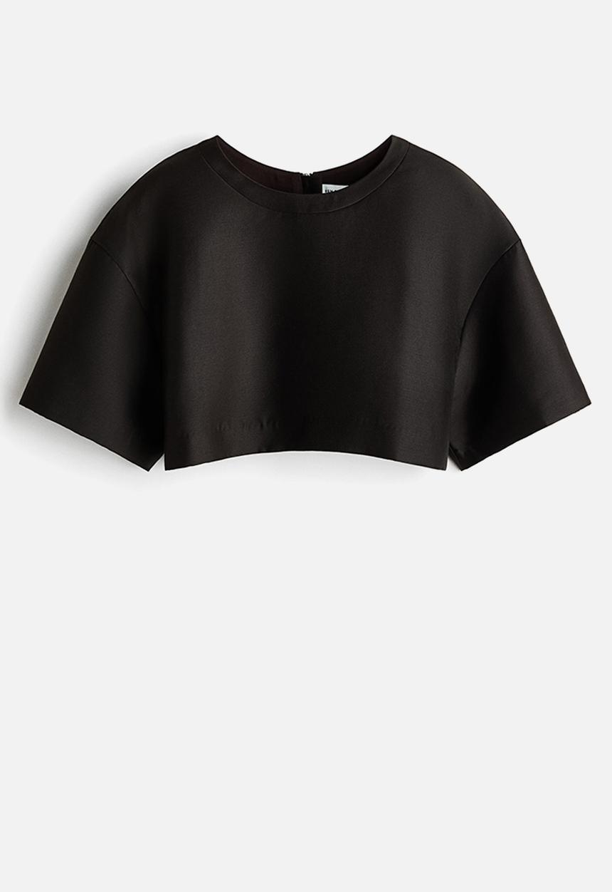 H&M - Cropped top - black