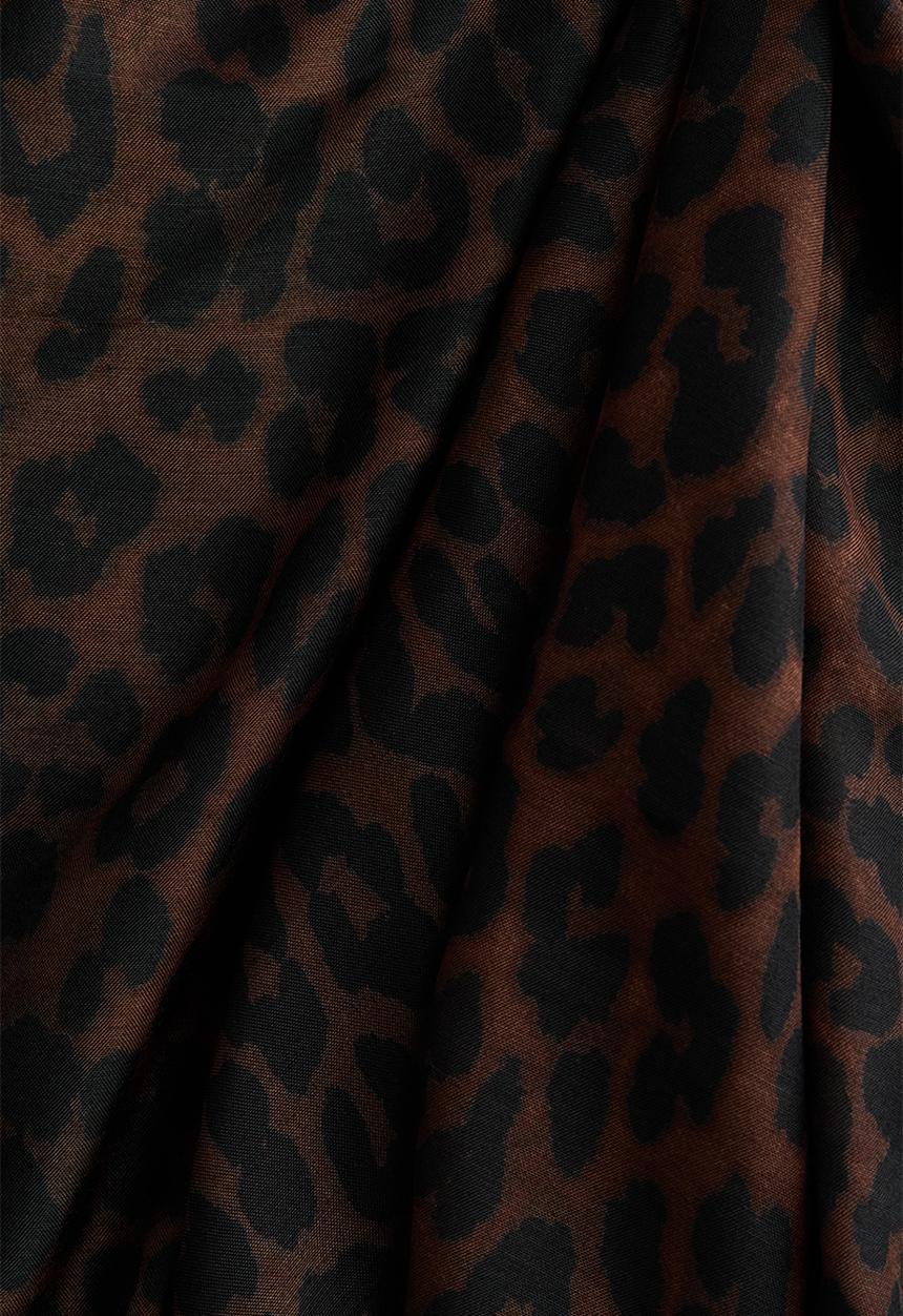 H&M - Sarong - brown/leopard print