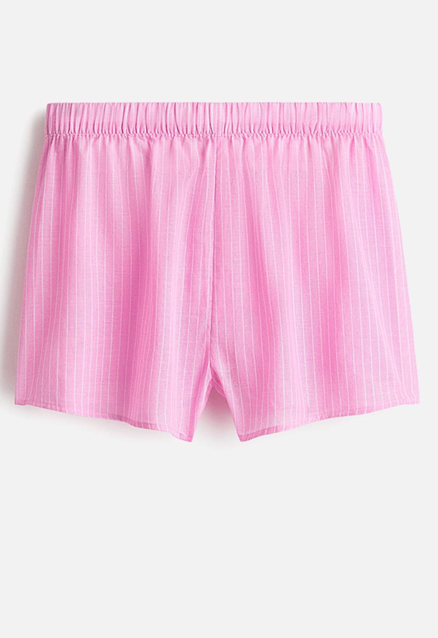 H&M - Cotton beach shorts - pink/pinstriped