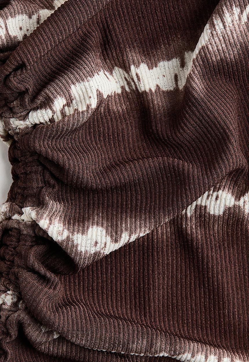 H&M - Drawstring-detail beach dress - dark brown/tie-dye