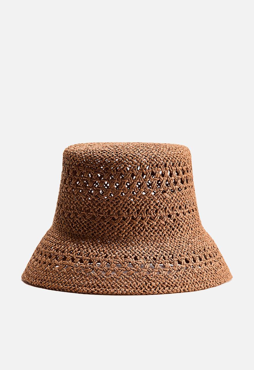 H&M - Handmade straw hat - dark beige