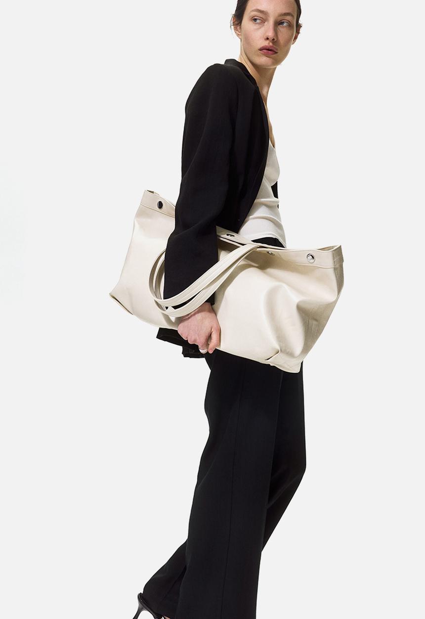 H&M - Linen-blend tailored trousers - black