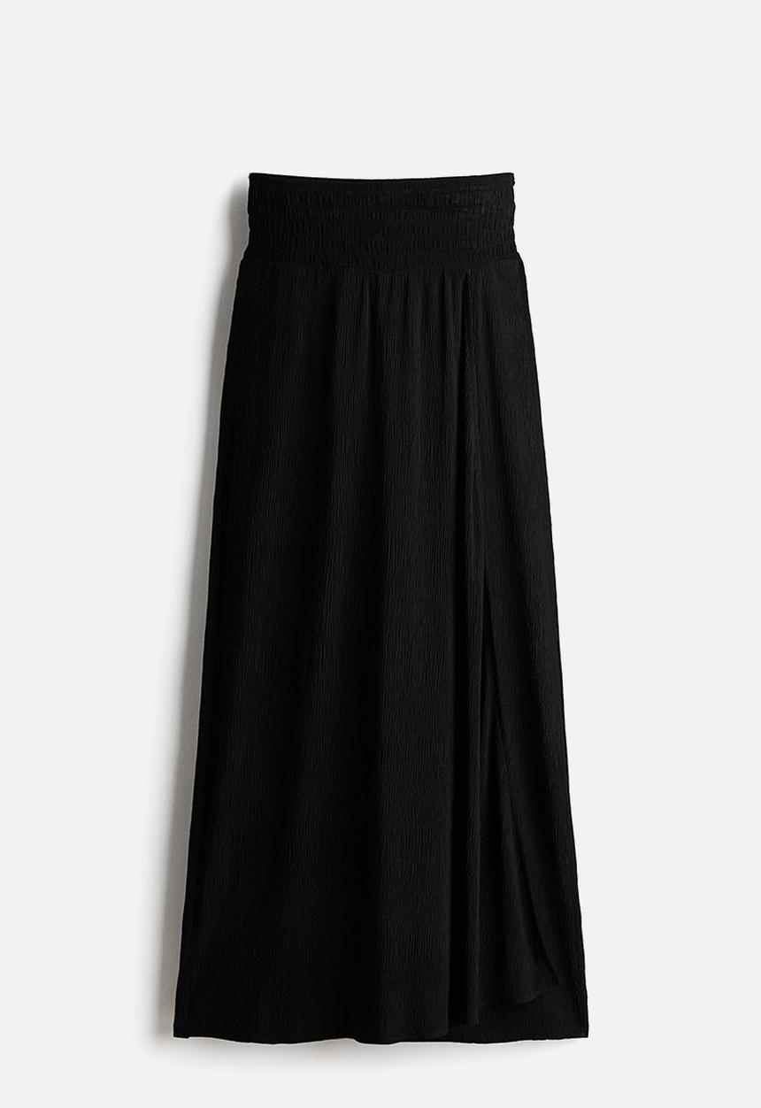 H&M - Crinkled wrapover trousers - black