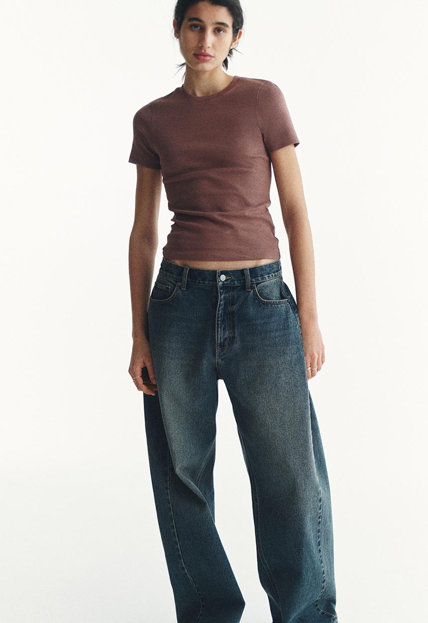 H&M - Cotton t-shirt - dark dusty pink