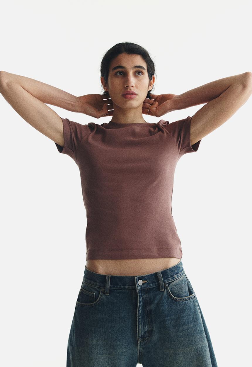 H&M - Cotton t-shirt - dark dusty pink