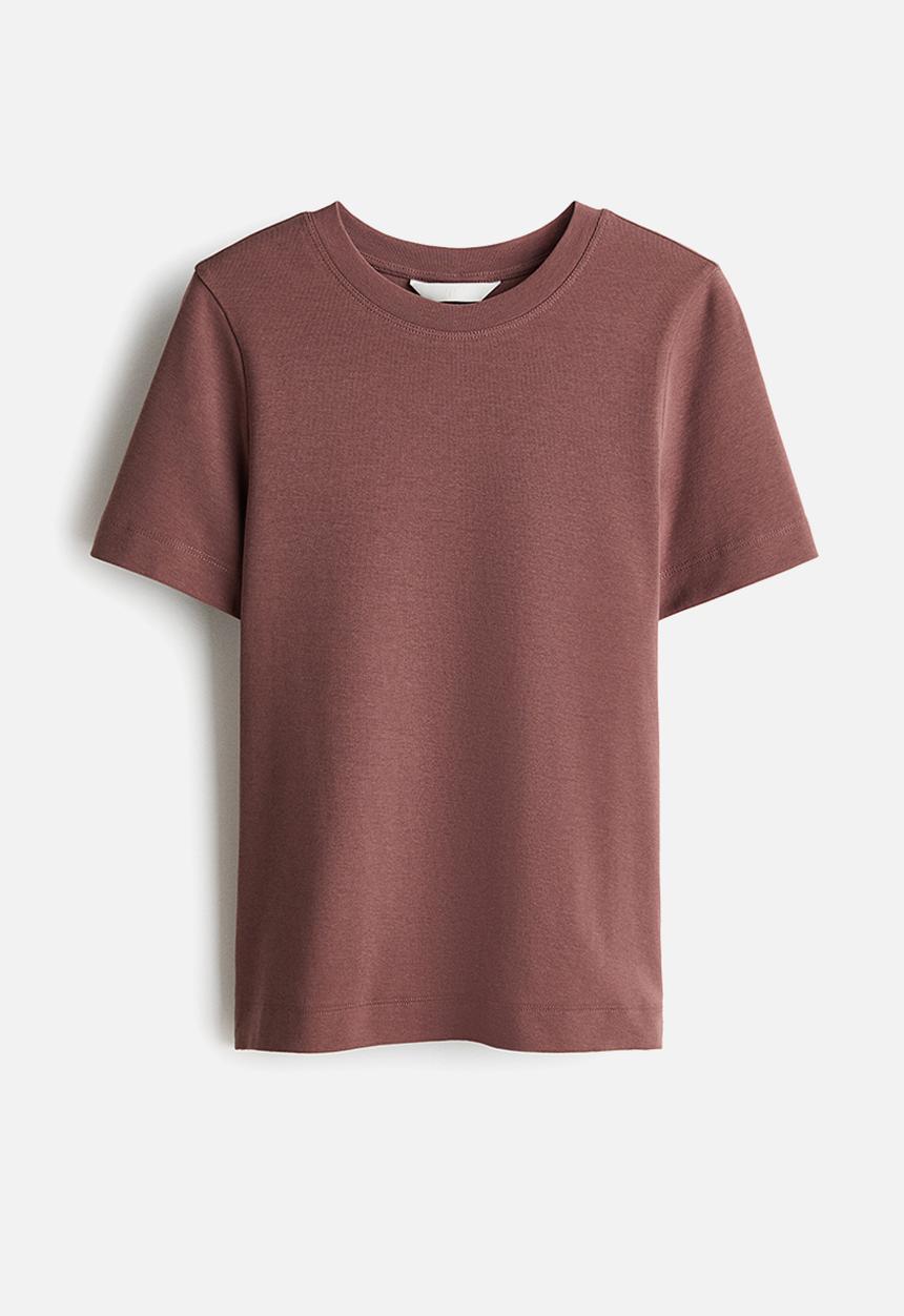 H&M - Cotton t-shirt - dark dusty pink