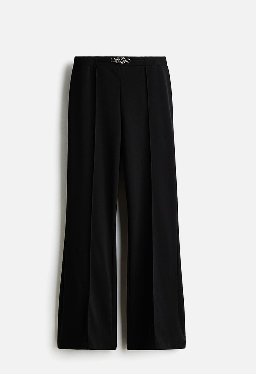 H&M - Bootcut ponte di roma trousers - black