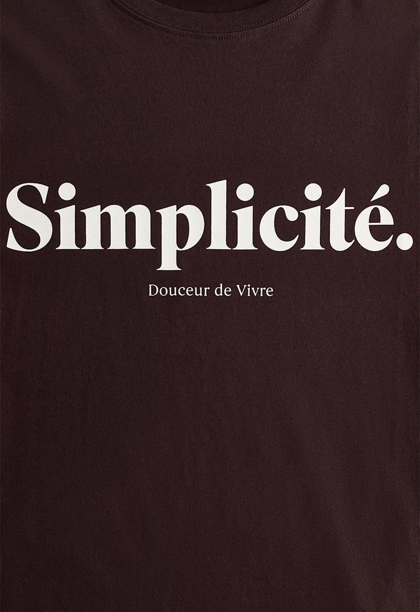 H&M - Printed t-shirt - dark brown/simplicit?