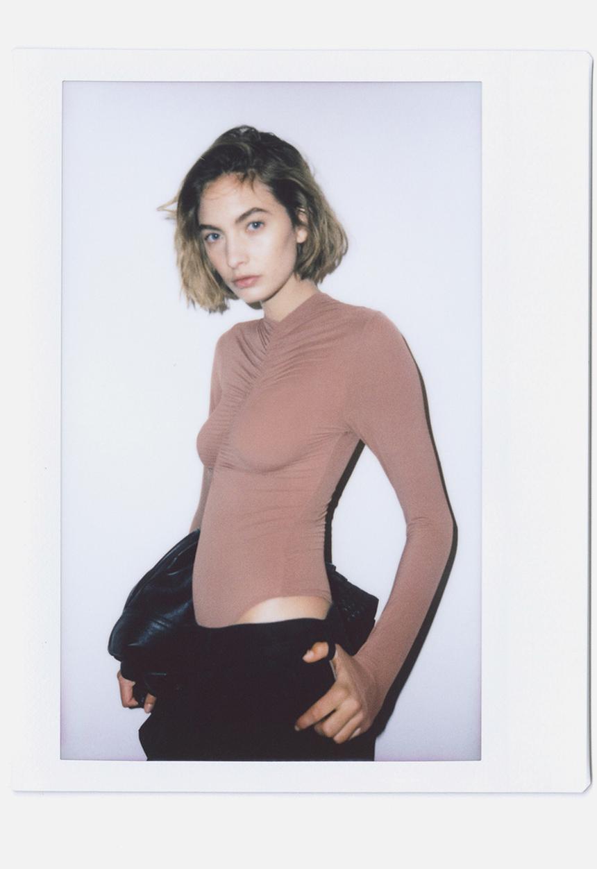 H&M - Draped thong body - dark dusty pink