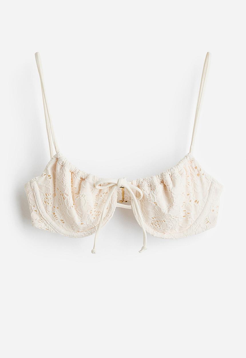 H&M - Balconette bikini top - white