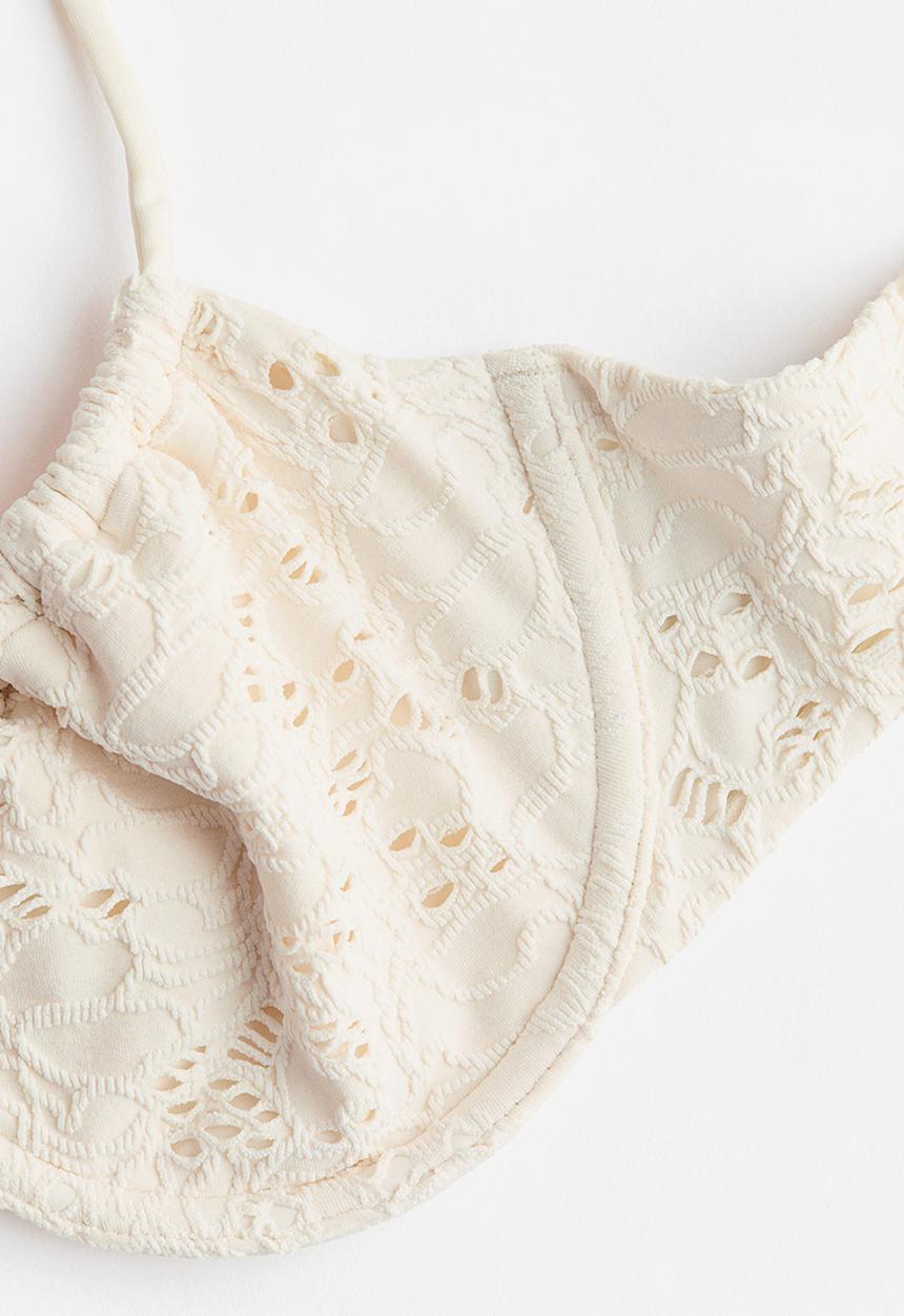 H&M - Balconette bikini top - white