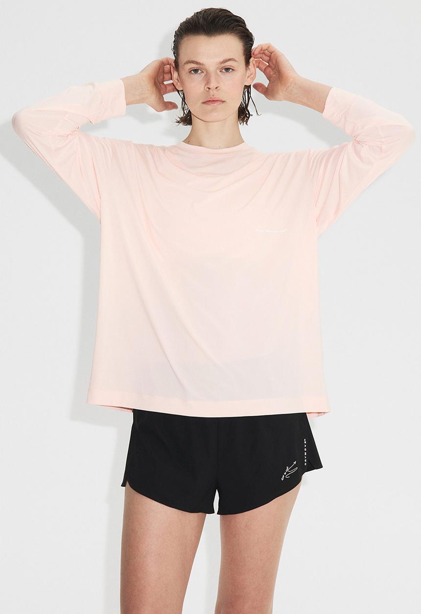 H&M - Loose fit running top with drymove? - powder pink