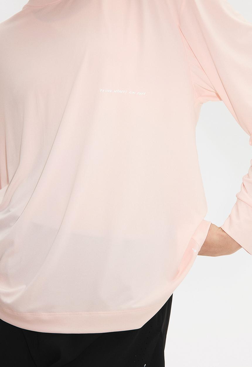 H&M - Loose fit running top with drymove? - powder pink