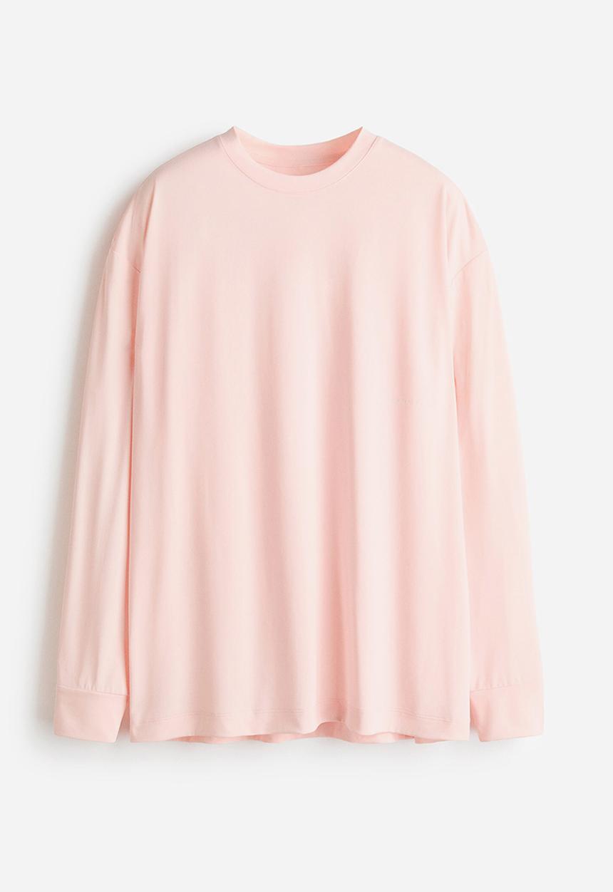 H&M - Loose fit running top with drymove? - powder pink