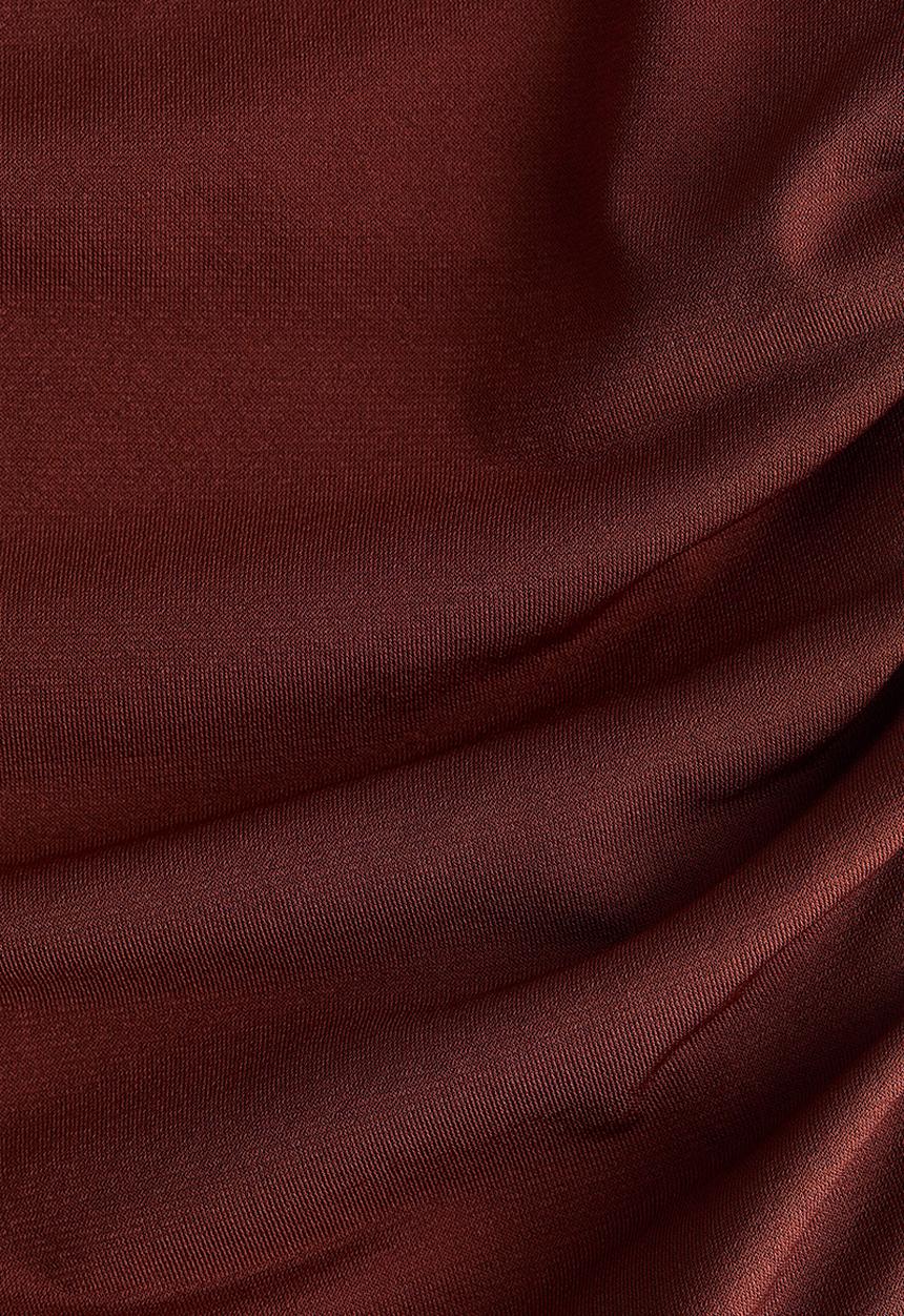 H&M - Draped jersey top - rust red