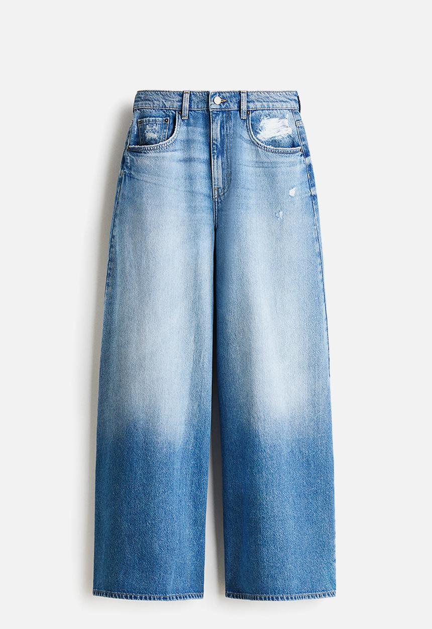 H&M - Barrel leg regular jeans - light denim blue