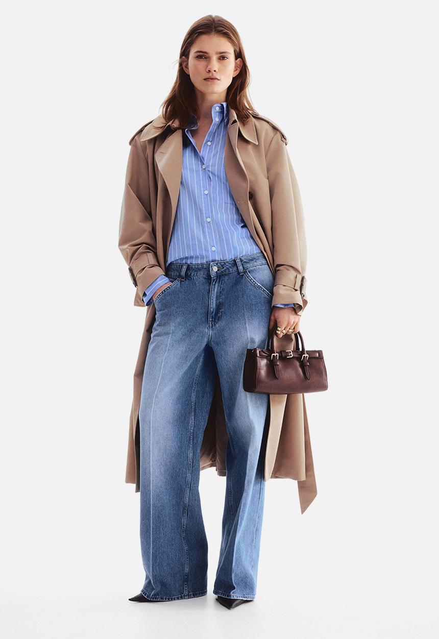 H&M - Crease-leg jeans - denim blue
