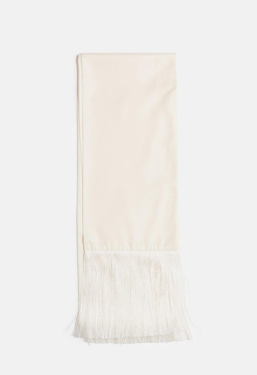 H&M - Fringed scarf - cream