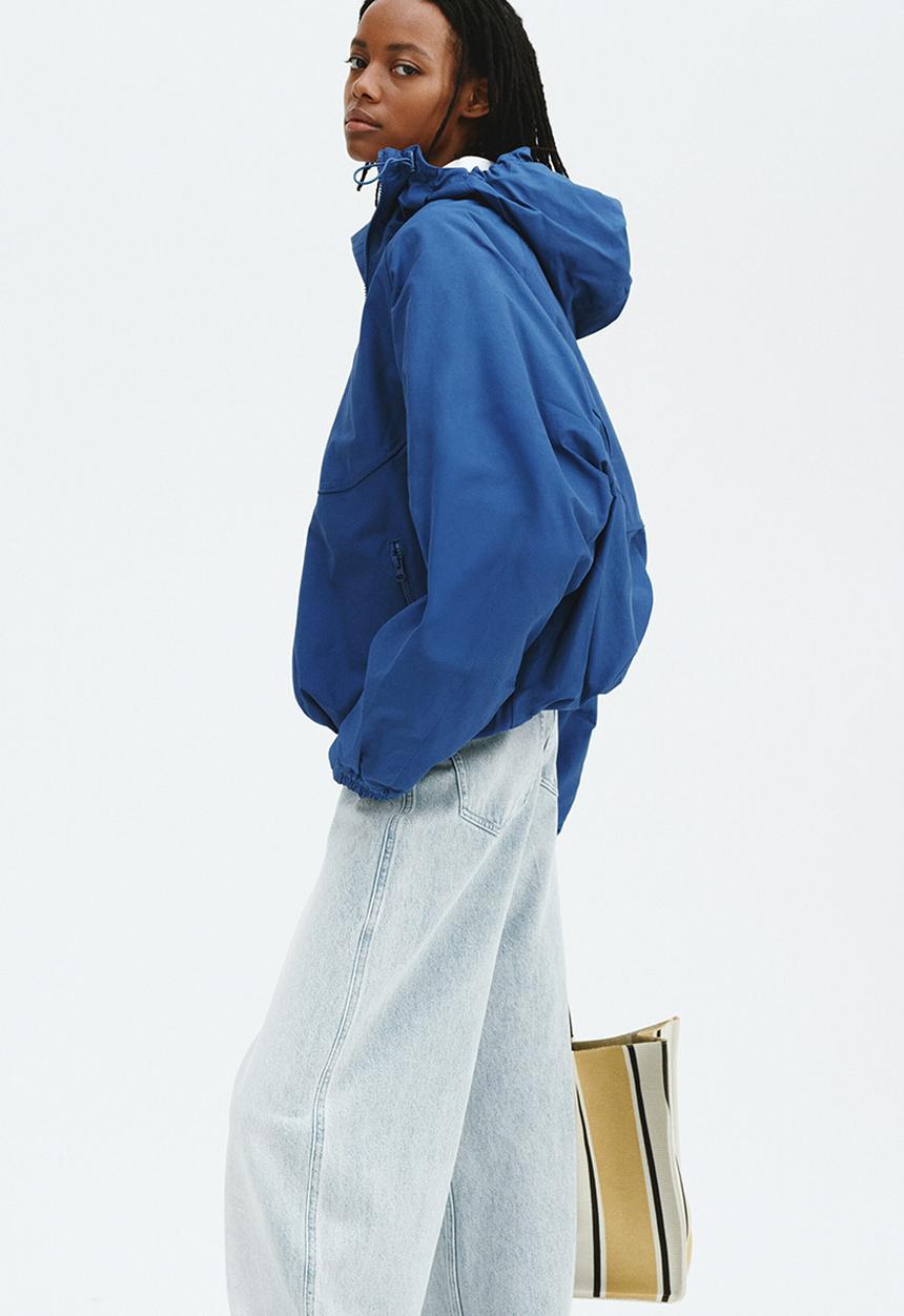 H&M - Hooded windbreaker - dark blue