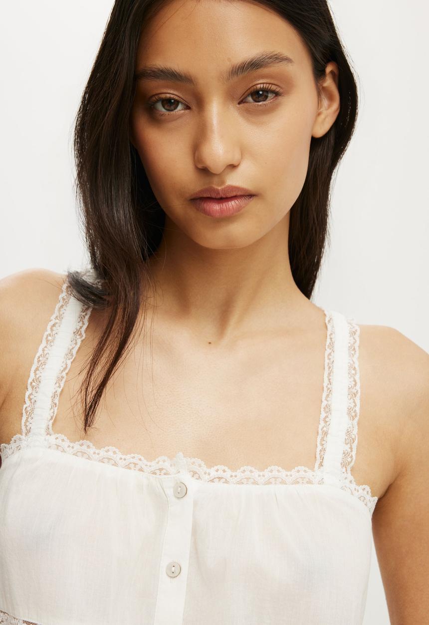 Cotton On - Hazel Lace Cami - Gardenia