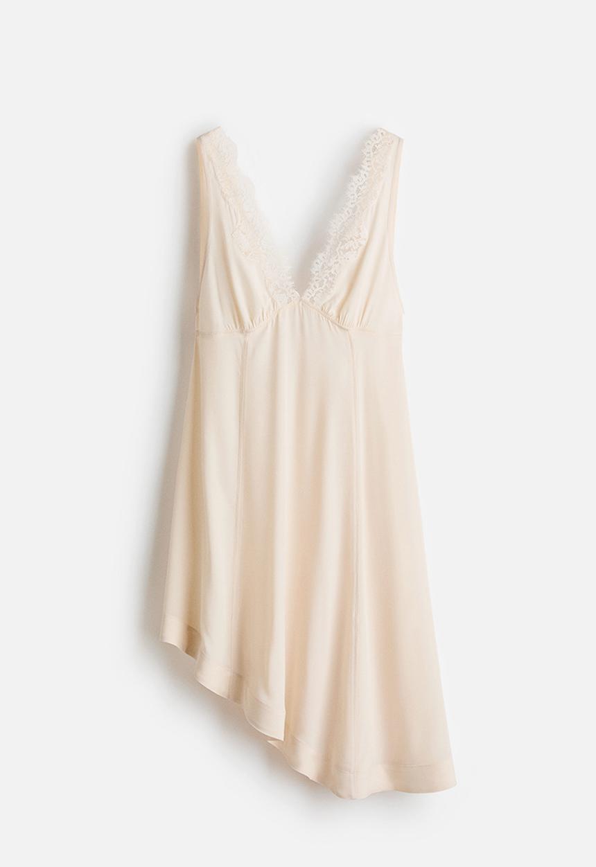 H&M - Lace-trimmed dress - cream
