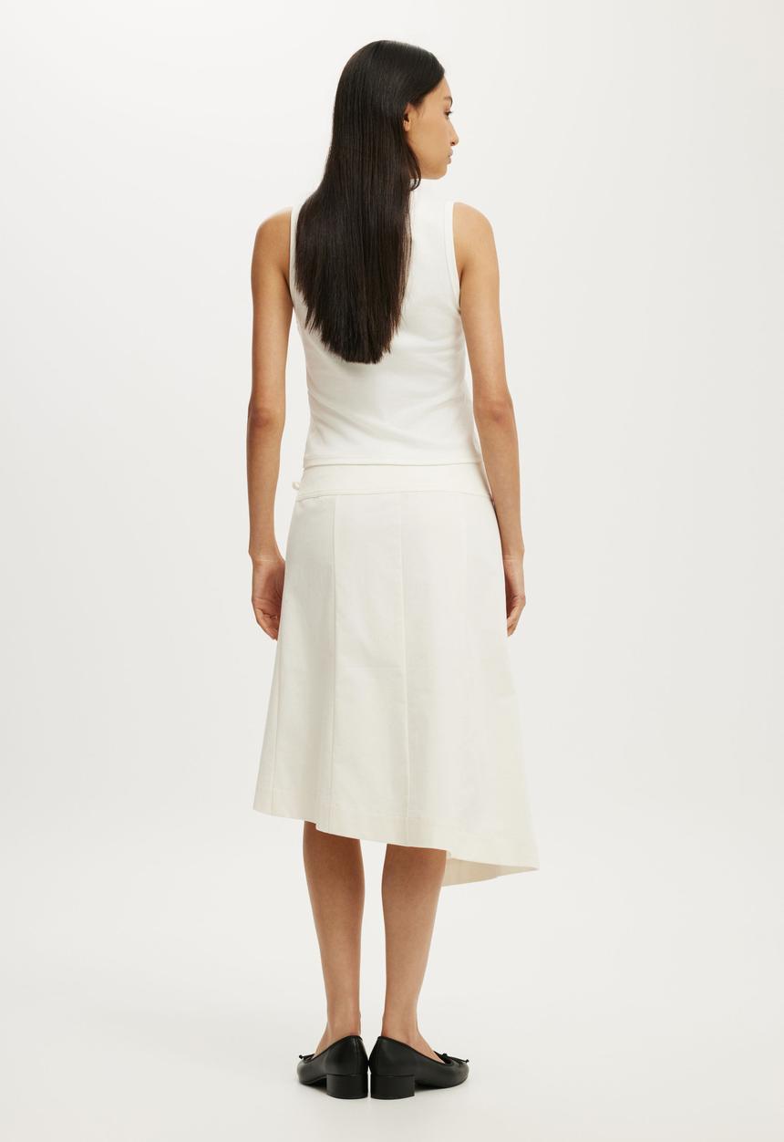 Cotton On - Utility Wrap Midi Skirt - Creme Fraiche