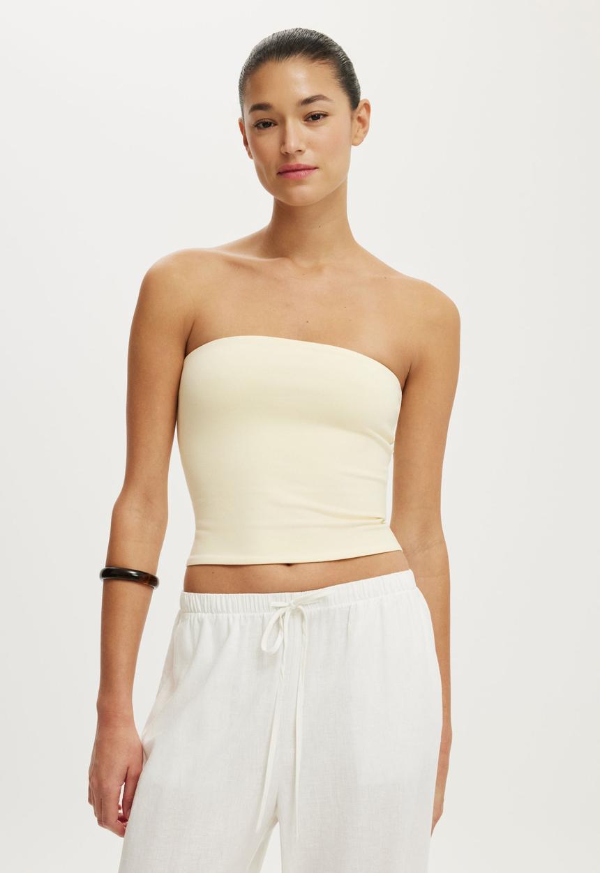 Cotton On - Maple Tube Top - Vanilla Glow