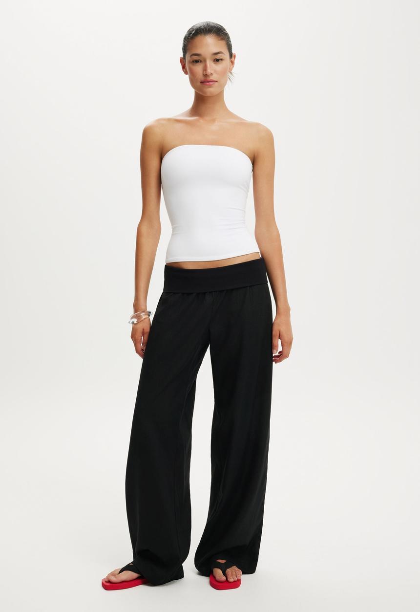 Cotton On - Haven Fold Over Pant - Black