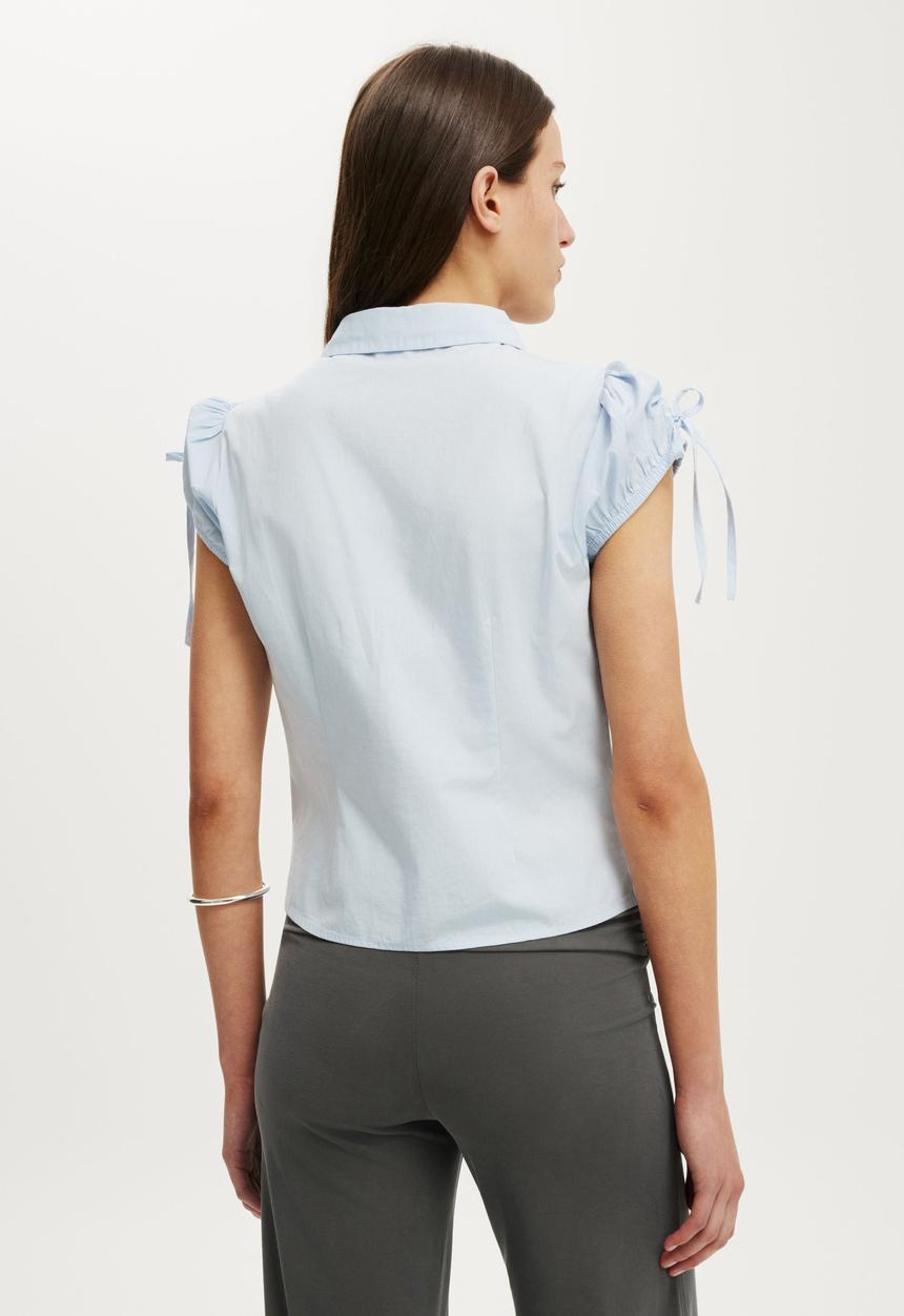 Cotton On -  Jayden Shortsleeve Shirt - Seaside Blue