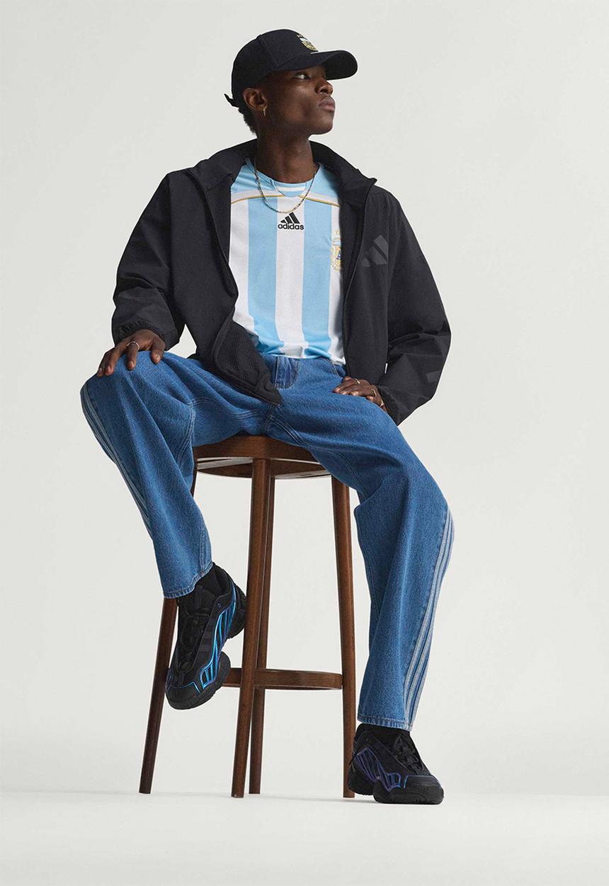 adidas Originals - Firebird Adicolor Denim Pants - Blue