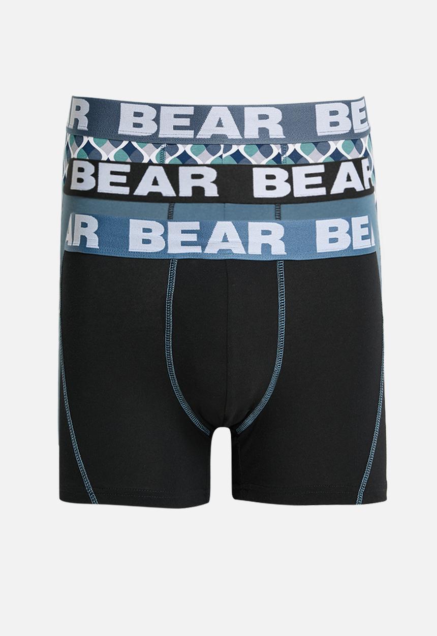 Bear - 3Pk Fashion Bodyshort - Blue Multi