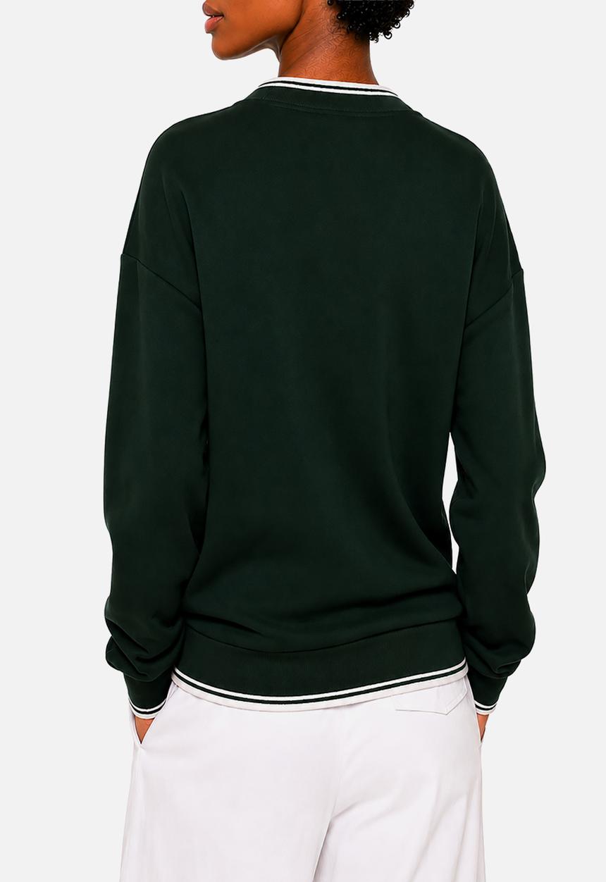 POLO - Wmn Farah  Sport V-Neck Track Top - Forest Green
