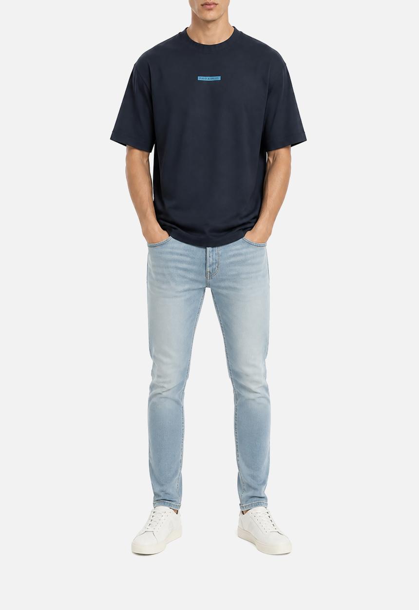 POLO - MENS PJC CONTRAST HD LOGO TEE - Navy