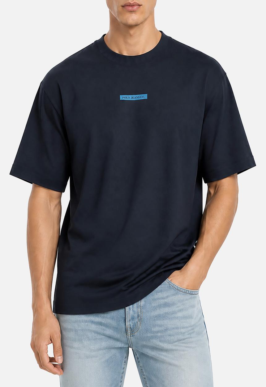 POLO - MENS PJC CONTRAST HD LOGO TEE - Navy