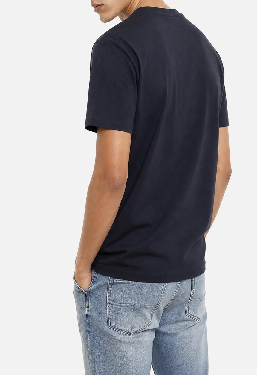 POLO - MENS CREW NECK PRINTED  SS TEE - Navy