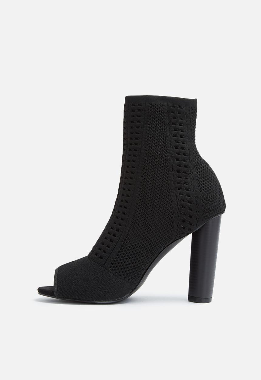 dailyfriday - Knitted sock peep toe bootie